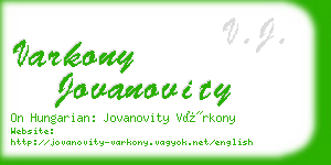 varkony jovanovity business card